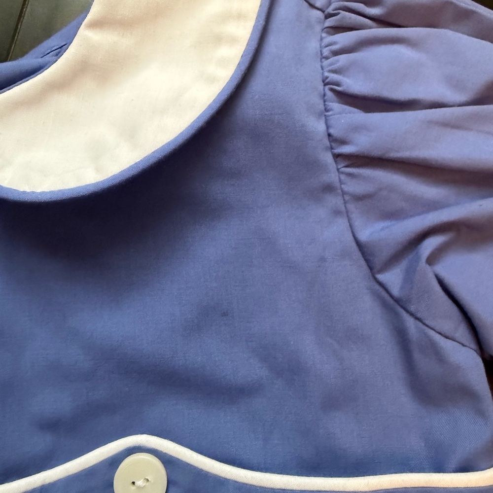 Lullaby set Charming Blue and white button dress classic style size 3t - Picture 3 of 4